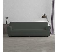 Copridivano Bielastico PIU BELLO a 4 Posti, Estensibile 220-270 cm - Copripoltrona Elasticizzato con Braccioli Sagomati, Lavabile - GRIGIO SCURO