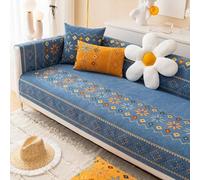 Copridivano Bohemian, Copridivano Universale Quattro Stagioni, Copritutto Per Divano Arredamento Per La Casa,coperchio Di Divano Retrò Non Slip(Blue)