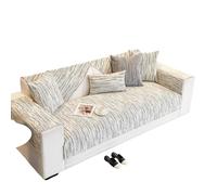 Copridivano Ciniglia Antiscivolo 90x240 cm Telo Divano Morbido Bianco Nero