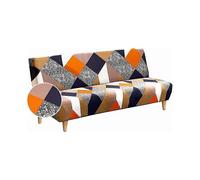 Copridivano Clic Clac, copridivano elastico, copridivano stampato (arancione e nero? Taglia unica)