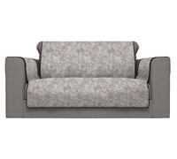 Copridivano con Copri Braccioli Seduta 125 cm in Poliestere e Cotone Marrone