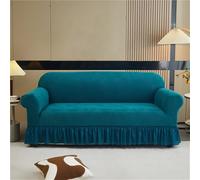 Copridivano con Gonna A Balze Copridivano Elasticizzati in Jacquard Divani Adatti agli Animali Protezione per Mobili per Divani A Due Posti E Divani Componibili(Green,3 seaters(190-230cm))