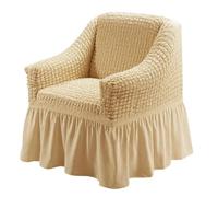copridivano con gonna, copridivani, Copridivano con gonna multicolore 90-140 cm(Cream)