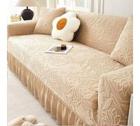 Copridivano con gonna Copridivano altamente elasticizzato Copridivano super morbido per 1/2/3/4 posti Copridivano universale resistente Copridivano protettivo mobili (Size:4 Seater(235-300cm),Color:F)