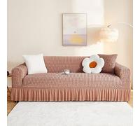 Copridivano con gonna increspata, antiscivolo, tessuto morbido e delicato, per bambini e animali domestici, elegante copertura per mobili per la casa