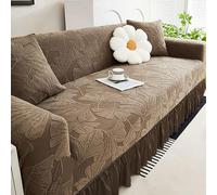 Copridivano con gonna increspata, protezione morbida e delicata per sedia, design antiscivolo, stile accogliente per la casa, perfetto per l'arredamento del soggiorno, elegante copertura per mobili