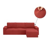 Copridivano Con Penisola Chaise Longue Colore Siena