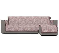 Copridivano con Penisola Destra Seduta 190 cm in Poliestere e Cotone Bordeaux