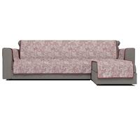 Copridivano con Penisola Destra Seduta 240 cm in Poliestere e Cotone Bordeaux