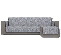 Copridivano con Penisola Destra Seduta 290 cm in Poliestere e Cotone Blu Scuro