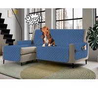 Copridivano con penisola destra/sinistra impermeabile, antimacchia, con tasche