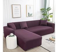 Copridivano con Penisola Elasticizzato A Sinistra Destra, Copridivano AntiGraffio Gatto Chaise Longue Sofa Cover A Forma di L,B,L 190~230cm