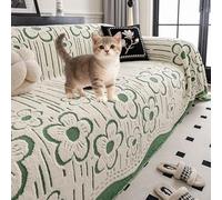 Copridivano con Penisola Elasticizzato Sinistra o Destra Copri Divano Angolare a L UniversaleAntigraffio Gatto 1 2 3 4 Posti Tutte le Stagioni Adatta per divano Letto Poltrona(green,180*320cm)