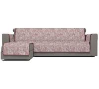 Copridivano con Penisola Sinistra Seduta 190 cm in Poliestere e Cotone Bordeaux
