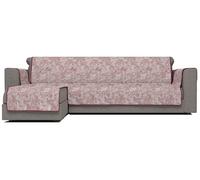 Copridivano con Penisola Sinistra Seduta 240 cm in Poliestere e Cotone Bordeaux