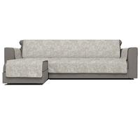 Copridivano con Penisola Sinistra Seduta 290 cm in Poliestere e Cotone Beige