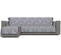 Copridivano con Penisola Sinistra Seduta 290 cm in Poliestere e Cotone Blu Scuro