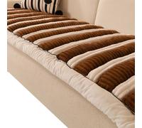 Copridivano, copridivano a strisce in peluche per cani, copridivano antiscivolo, protezione lavabile per mobili, 1 pezzo(Brown A,70cmx150cm)