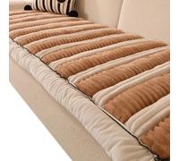 Copridivano, copridivano a strisce in peluche per cani, copridivano antiscivolo, protezione lavabile per mobili, 1 pezzo(Brown B,70cmx180cm)