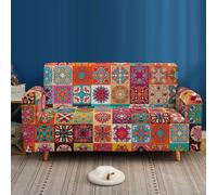 Copridivano, Copridivano elasticizzato per divano 1, 2 o 3 posti Copridivano stampato Copridivano completo Copridivano universale Copridivano antiscivolo per animali (Size:3 Seater(190-230cm),Color:A)