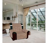 COPRIDIVANO/COPRIPOLTRONA Imbottito Trapuntato MOD. WILLY col. Marrone