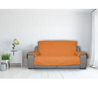 Copridivano Copripoltrona Trapuntato Antimacchia In Tinta Unita Willy Arancio