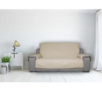 Copridivano Copripoltrona Trapuntato Antimacchia In Tinta Unita Willy Beige