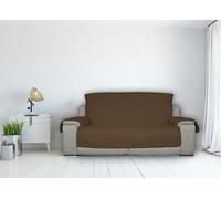 Copridivano Copripoltrona Trapuntato Antimacchia In Tinta Unita Willy Marrone