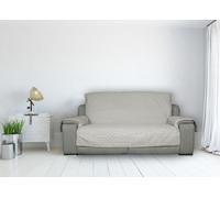 Copridivano Copripoltrona Trapuntato Antimacchia Tinta Unita Willy Grigio Chiaro