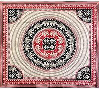 Copridivano Copritutto Etnico Elephant Love Sabbiato 100% Cotone 210x230cm Senza Frange Batik Orientale Telo Mare (Nero)