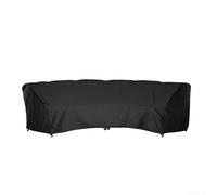 Copridivano curvo da esterno realizzato in 210D, compatibile con divani da 228 x 116 x 86 cm, 305 x 99 x 91 cm, 483 x 99 x 92 cm, nero (228 x 116 x 86 cm)