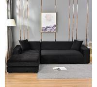 Copridivano Divani in Peluche di Velluto 1 2 3 4 Posti,Ciniglia Morbido Addensato Copri Divano Angolare con Penisola a Destra,Antiscivolo Copri Nuovo Fodera per Divano(2 Seats (140-185cm),5#)