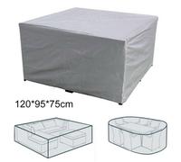 Copridivano Divano Poltrona Arredo Esterno Argento 210D Tessuto Oxford