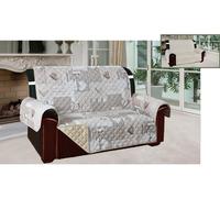 Copridivano E Copripoltrona Trapuntato Reversibile Modello Kino Colore Beige