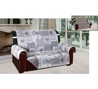 Copridivano E Copripoltrona Trapuntato Reversibile Modello Kino Colore Grigio