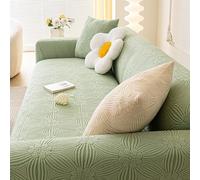 Copridivano Elasticizzato 1 2 3 4 5 Posti, Copridivani Fantasia Copertura Divano velluto jacquard ispessito Universale Fodera per Divano Estensibile Copri Divano Antiscivolo ( Color : Mint Green , Siz