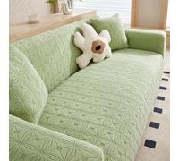 Copridivano Elasticizzato 1 2 3 4 5 Posti, Copridivani Fantasia Copertura Divano velluto jacquard ispessito Universale Fodera per Divano Estensibile Copri Divano Antiscivolo ( Color : Mint Green , Siz
