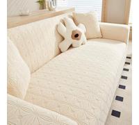 Copridivano Elasticizzato 1 2 3 4 5 Posti, Copridivani Fantasia Copertura Divano velluto jacquard ispessito Universale Fodera per Divano Estensibile Copri Divano Antiscivolo ( Color : Beige , Size : 4