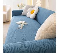 Copridivano Elasticizzato 1 2 3 4 5 Posti, Copridivani Fantasia Copertura Divano velluto jacquard ispessito Universale Fodera per Divano Estensibile Copri Divano Antiscivolo ( Color : Blue , Size : 4