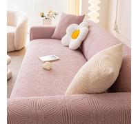 Copridivano Elasticizzato 1 2 3 4 5 Posti, Copridivani Fantasia Copertura Divano velluto jacquard ispessito Universale Fodera per Divano Estensibile Copri Divano Antiscivolo ( Color : Pink , Size : 4