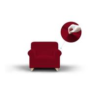 Copridivano Elasticizzato 1 Posto in Poliestere Dahlia Bordeaux