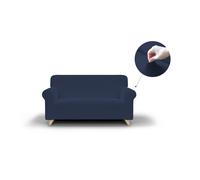 Copridivano Elasticizzato 2 Posti in Poliestere Dahlia Blu Scuro