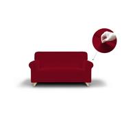 Copridivano Elasticizzato 2 Posti in Poliestere Dahlia Bordeaux