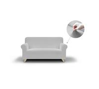 Copridivano Elasticizzato 2 Posti in Poliestere Dahlia Grigio Chiaro