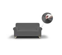 Copridivano Elasticizzato 2 Posti in Poliestere Dahlia Grigio Scuro