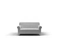 Copridivano Elasticizzato 2 Posti in Poliestere e Cotone Fashionable Grigio Chiaro