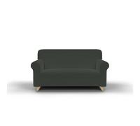 Copridivano Elasticizzato 2 Posti in Poliestere Grigio Scuro