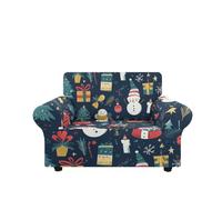 Copridivano Elasticizzato 2 Posti Umano Di Neve Di Natale Copridivano due posti,Elasticizzato Fodera Divano, Antigraffio Gatto Antiscivolo Antimacchia,Universale Sofa Cover