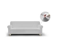 Copridivano Elasticizzato 3 Posti in Poliestere Dahlia Grigio Chiaro