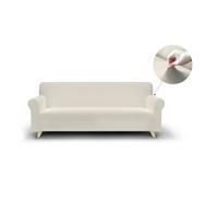 Copridivano Elasticizzato 3 Posti in Poliestere Dahlia Panna